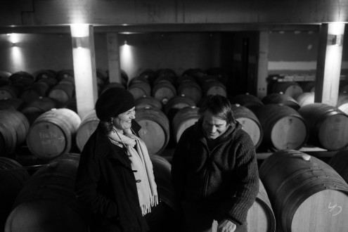 Steve and Monique share a laught barrel room 2016