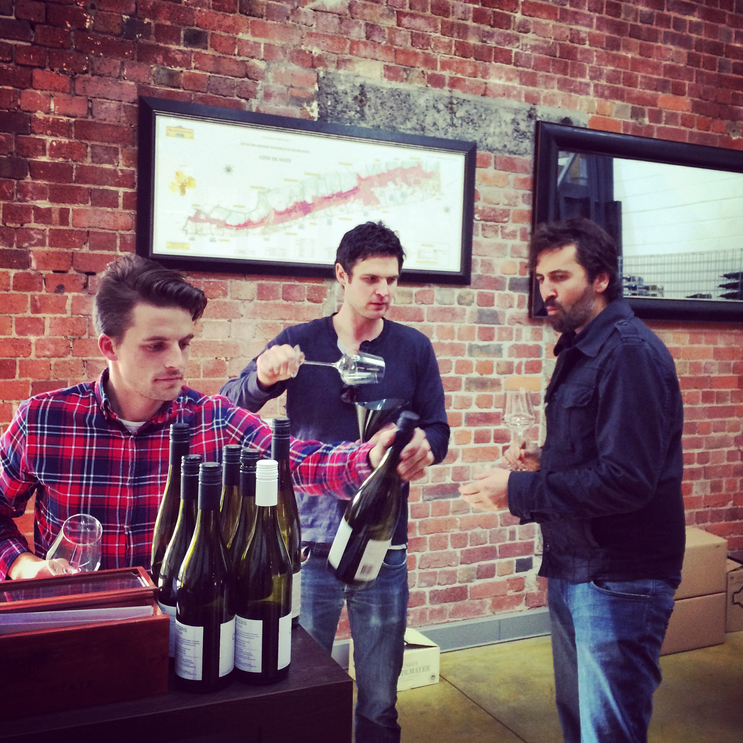Boys tasting Charteris